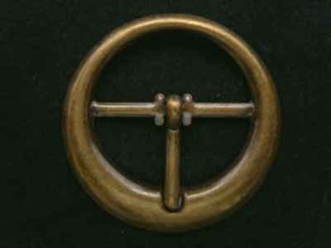 BK003 36mm Diameter Antique Brass Metal Buckle - Ribbonmoon