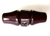B10288 31mm Dark Maroon Toggle Button with a Hole Built into the Back - Ribbonmoon