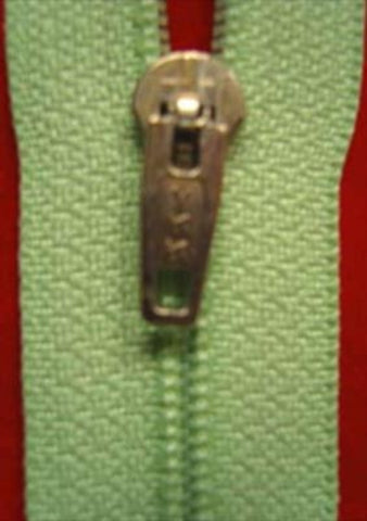 Z2077 YKK 18cm Bright Mint Nylon Pin Lock No.2 Closed End Zip - Ribbonmoon