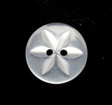 B11978 16mm White 2 Hole Polyester Star Button - Ribbonmoon