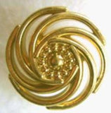 B1320 24mm Gilded Pale Gold Poly Shank Button - Ribbonmoon