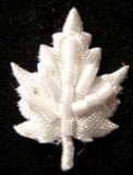 M133 White Bead Decorated Leaf Design Motif Applique