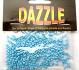 BEAD49 2mm Powder Blue Glass Rocialle Beads, size 8/0 - Ribbonmoon