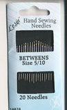 N004 Hand Sewing Needles, Betweens Sizes 5/10, 20 Needles - Ribbonmoon