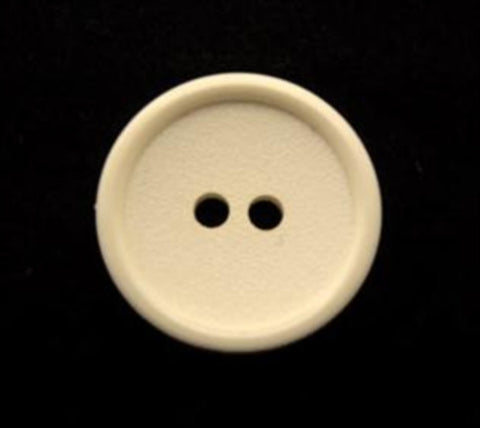 B11997 16mm Bridal White Matt Centre 2 Hole Button - Ribbonmoon