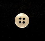 B17690 10mm Antique Cream Pearlised 4 Hole Button - Ribbonmoon