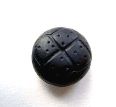 B12408 16mm Navy Leather Effect Football Shank Button - Ribbonmoon