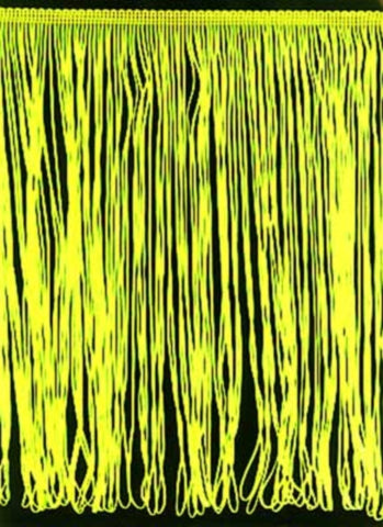 FT1877 30cm Fluorescent Yellow Looped Dress Fringe - Ribbonmoon