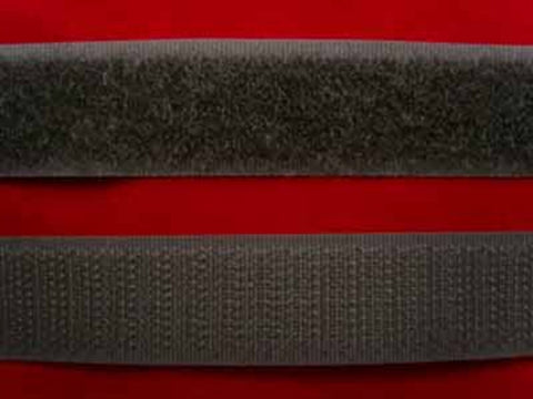 HL22 20mm Charcoal Grey Sew On Hook and Loop Fastening Tape - Ribbonmoon