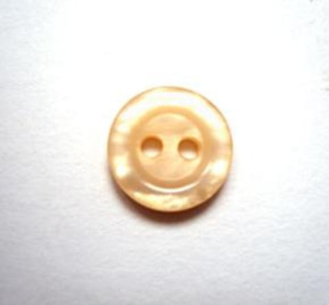 B11008 11mm Peach Polyester 2 Hole Button with a Vivid Shimmer - Ribbonmoon