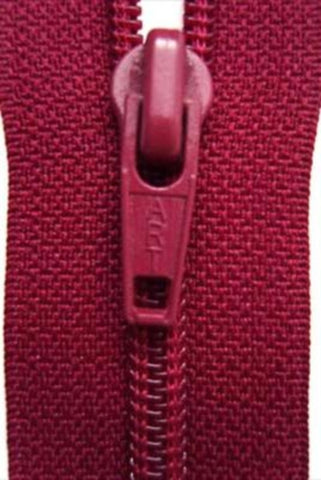 Z3529 36cm Light Burgundy Nylon No.5 Open End Zip - Ribbonmoon