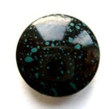 B17202 20mm Black and Sea Green Glossy Shank Button - Ribbonmoon