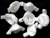 RB280 24mm White Satin Ribbon Rose Bud Bow