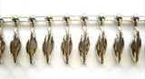 PT51 20mm Metallic Silver Bead String Cocoa Bean Trimming - Ribbonmoon
