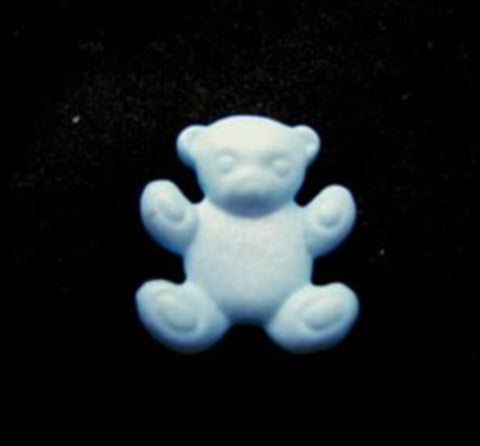 B17254 15mm Pale Blue Teddy Bear Shaped Novelty Shank Button