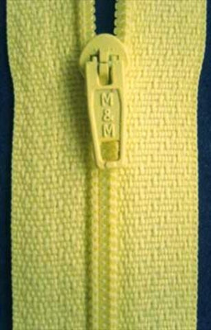 Z0560 46cm Lemon Nylon Pin Lock No.3 Closed End Zip - Ribbonmoon