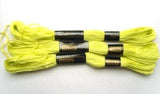 S0206 8 Metre Skein Varigated Yellow Cotton Embroidery Thread, 6 Strand Colourfast - Ribbonmoon