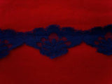 L168 5cm Dark Dusky Royal Blue Flat Lace - Ribbonmoon