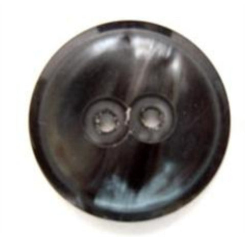 B6128 19mm Tonal Shimmery Black Pearlised 2 Hole Button - Ribbonmoon