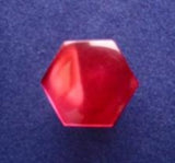 B2182 11mm Tonal Deep Fuchsia Hexagon Shape Polyester Shank Button - Ribbonmoon