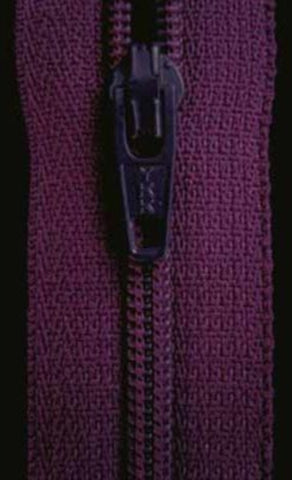 Z0282 YKK 51cm Plum Nylon No.3 Closed End Zip - Ribbonmoon