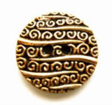 B7751 17mm Anti-Brass Gilded Poly Textured 2 Hole Button - Ribbonmoon
