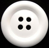 B4155 38mm White High Gloss 4 Hole Clown Buttton - Ribbonmoon