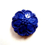 B13822 18mm Dark Royal Blue Textured Flower Shank Button - Ribbonmoon