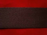 WTAPE30 25mm Brown Herringbone Twill Tape 100% Cotton Webbing - Ribbonmoon