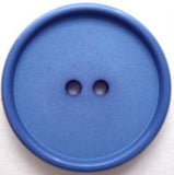 B6971 25mm Bright Dusky Blue Matt Centre 2 Hole Button - Ribbonmoon