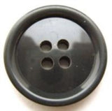 B10606 22mm Glossy Smoke Grey 4 Hole Button - Ribbonmoon