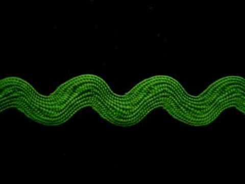 RIC25 16mm Deep Emerald Green Rayon Ric Rac Braid - Ribbonmoon