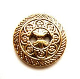 B13940 18mm Gilded Gold Poly 2 Hole Button - Ribbonmoon