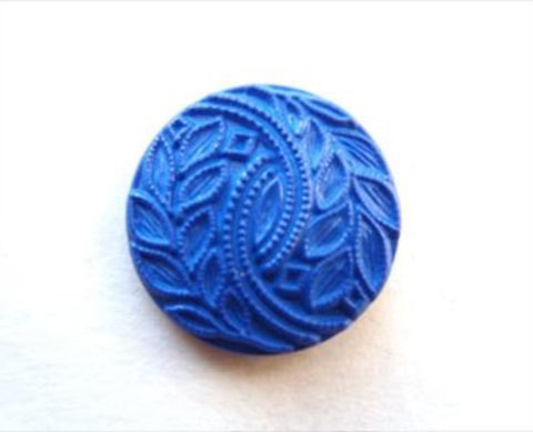 B8458 15mm Royal Blue Textured Shank Button - Ribbonmoon