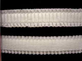 EW80 16mm White Gathered Garter Type Elastic.