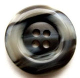 B11350 22mm Black and Greys 4 Hole Button - Ribbonmoon