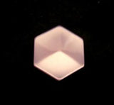 B14206 15mm Azalea Pink Pearlised Polyester Hexagonal Shank Button - Ribbonmoon