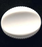 B12973 23mm White Gloss Oval Shank Button - Ribbonmoon