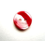 B11499 12mm Red and Pearl Variegated Polyester 2 Hole Button - Ribbonmoon