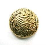 B9433 18mm Anti Gold Gilded Poly Textured Shank Button - Ribbonmoon