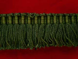 FT2026 26mm English Forest and Leaf Greens Cut Ruched Fringing - Ribbonmoon
