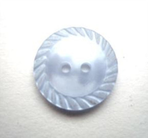 B15480 16mm Baby Blue Polyester Mill Edge 2 Hole Button