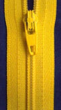 Z0304 YKK 56cm Sunshine Yellow Nylon No.3 Closed End Zip - Ribbonmoon