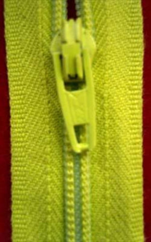 Z2160 YKK 18cm Sunny Lime Nylon No.3 Closed End Zip - Ribbonmoon