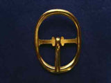 BK110 Brass Coloured Metal Alloy Buckle, 16mm Inside Width