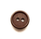 B13574 13mm Chocolate Brown Matt Centre 2 Hole Button - Ribbonmoon