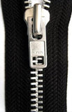 Z4827 46cm Black YKK Metal Teeth No.8 Open End Zip - Ribbonmoon