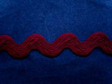 RIC19 16mm Deep Wine Ric Rac Braid - Ribbonmoon