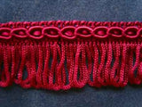 FT421 23mm Pale Wine Looped Fringe on a Decorated Braid - Ribbonmoon