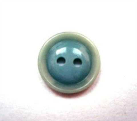 B16336 14mm Tonal Petrol Blue High Gloss 2 Hole Button - Ribbonmoon